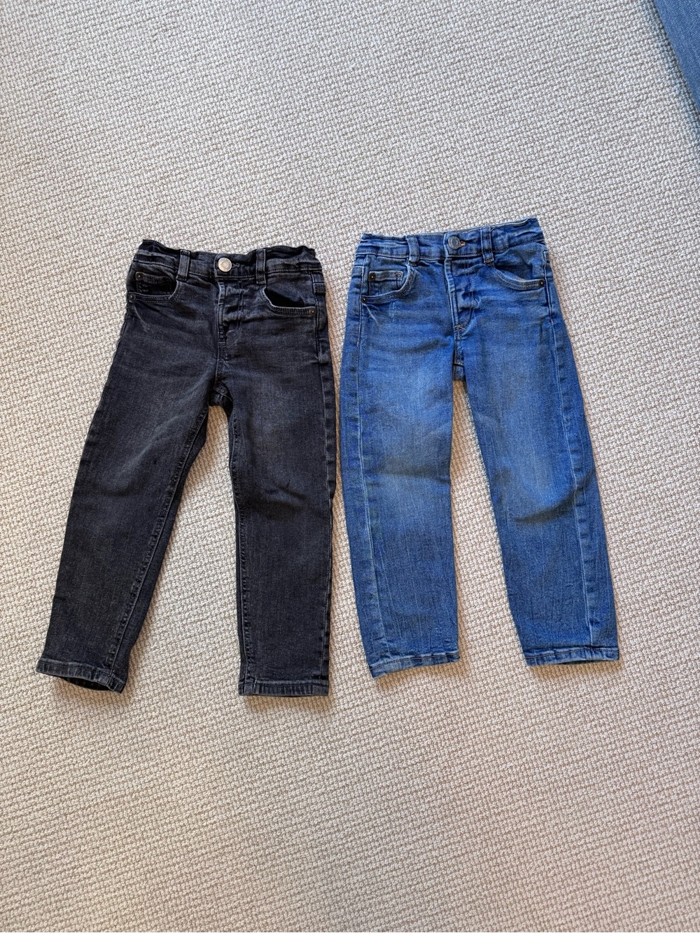 Zara Boys 4Y Regular Fit Jeans - Black and Blue Bundle